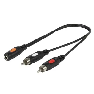 VIVANCO 2x RCA na 3,5mm Stereo 0,2m avdio kabel