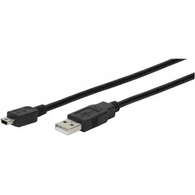 VIVANCO USB 2.0 1,8m črn podatkovni kabel