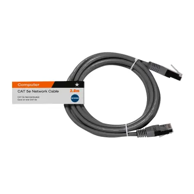 VIVANCO CAT 5E 2m črn omrežni kabel