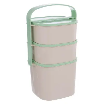 Plastična 3-nadstropna škatla za kosilo 2l, 2x1,15 l