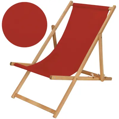 Zložljiv ležalnik, idealen za vrt, plažo ali balkon – impregniran les