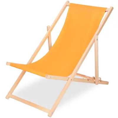 Zložljiv lesen ležalnik, idealen za vrt, plažo ali balkon