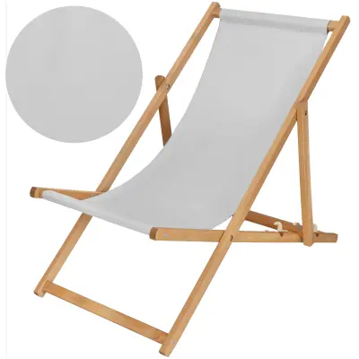 Zložljiv ležalnik, idealen za vrt, plažo ali balkon – impregniran les
