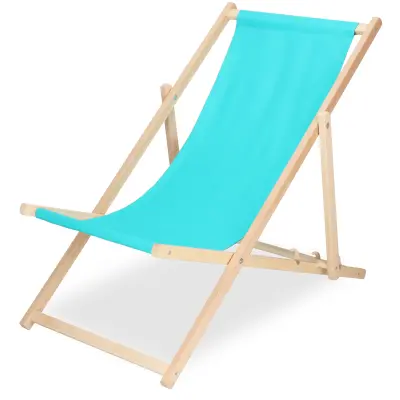 Zložljiv lesen ležalnik, idealen za vrt, plažo ali balkon