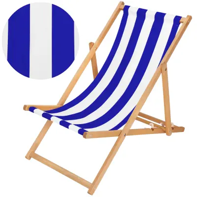 Zložljiv ležalnik, idealen za vrt, plažo ali balkon – impregniran les