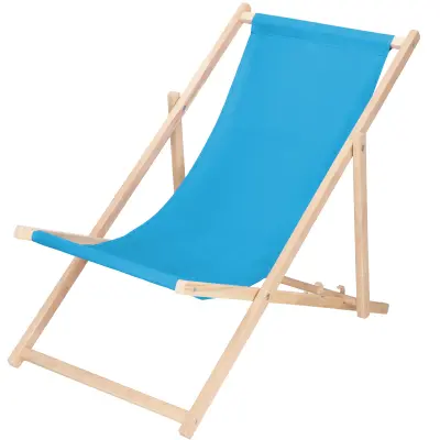 Zložljiv lesen ležalnik, idealen za vrt, plažo ali balkon