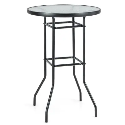Vrtna miza z vrhom iz kaljenega stekla 68 x 68 x 97 cm
