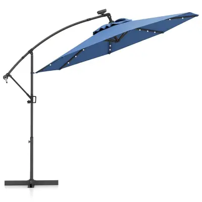 Vrtni dežnik s 360° LED osvetlitvijo, vrtljiv