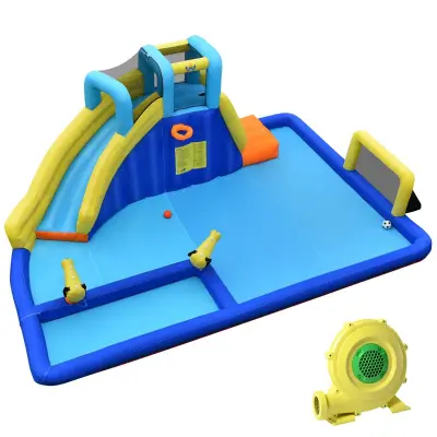 Napihljiv park 6 v 1 Vodni grad z ventilatorjem Otroško igrišče