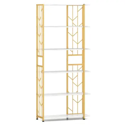 Rustikalna knjižna omara Bela podstrešna knjižna omara 80 x 31 x 180 cm