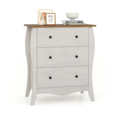 Rustikalna komoda s 3 predali omara 67,5 x 38,5 x 76,5 cm