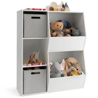 Lesena knjižna omara Organizator s predali 77 x 33 x 93,5 cm