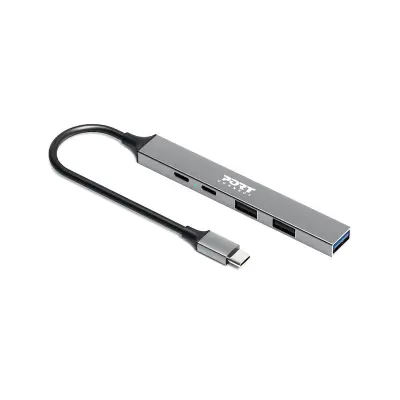 USB-C razdelilnik PORT 5 PORTS 3xA+1C+PD 100W RETAIL