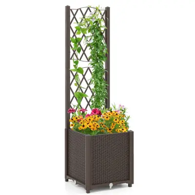 Cvetlični lonec Cvetlična greda z ograjo za plezalne rastline Cvetlična greda