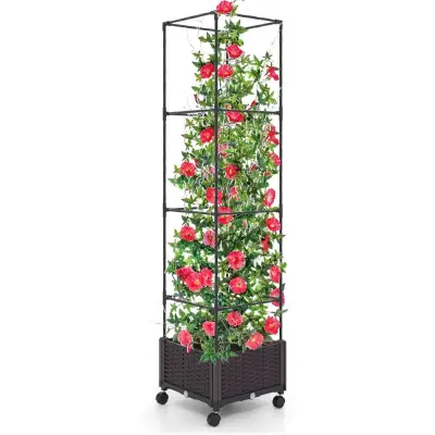 Mobilna cvetlična greda z namakalnim sistemom Lonec za plezalne rastline