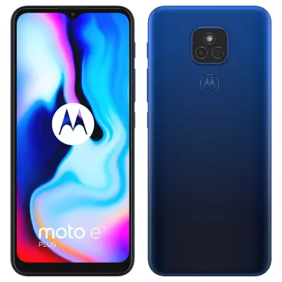 Obnovljeno - znaki rabe - Ecofone Moto E7 Plus modra 64 GB 4 GB ram