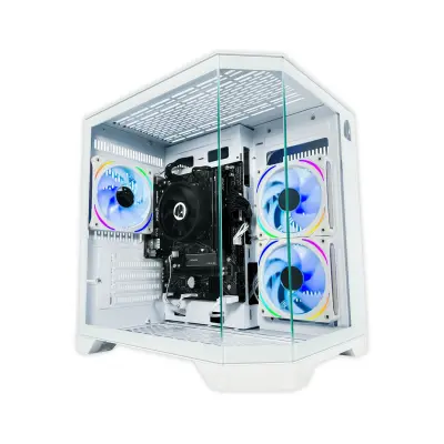 Igralni računalnik Nitropc Advanced Bronze Plus - AMD Ryzen 5600GT, AMD Vega 7, 16 GB RAM-a, M.2 1 TB, Bela