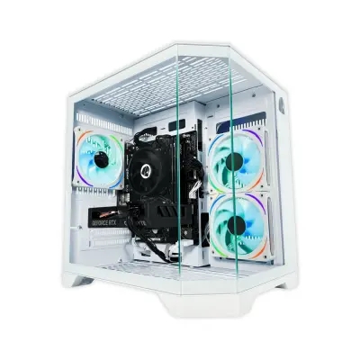 Igralni računalnik Nitropc Advanced Silver - AMD Ryzen 5 5500, RTX 3050 6 GB, RAM 16 GB, M.2 1 TB, Bela