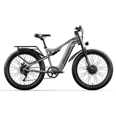 Električno gorsko kolo Shengmilo S600, 26", 48V 17,5Ah baterija, sivo