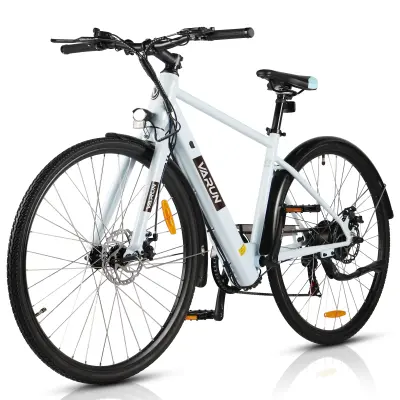 Električno kolo VARUN C700-7, 27,5" mestno kolo, 36V 10Ah baterija, senzor navora, svetlo modro