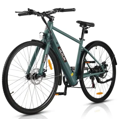 Električno kolo VARUN C700-7, 27,5" mestno kolo, 36V 10Ah baterija, senzor navora, zeleno