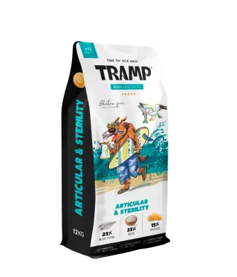 Tramp Nono Exquisite Articular&Sterility - Suha hrana za sterilizirane pse in podporo sklepom, 3 kg