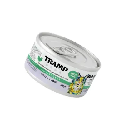 Tramp 4* Cat Pate Kitten Rich in Turkey - Pašteta za mačje mladiče s puranom, 16 x 100 g
