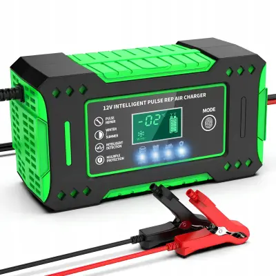 12V pametni LCD mikroprocesorski polnilec akumulatorjev 6A 100Ah