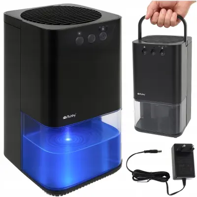 LED RGB 36W razvlaževalec in absorber vlage 1400ml črn
