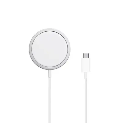Magsafe Indukcijski Polnilec Združljiv iPhone Apple 15W Bela