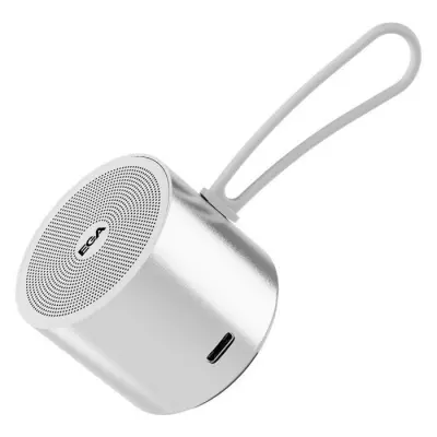 EGA Torbica Za Potovanje Vključena, BS01 Mini Prenosni Bluetooth Zvočnik Z Dodatnim Basom, Avtonomija 12 Ur, Vodoodporen Srebrne Barve