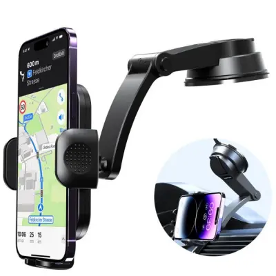 Nosilec Za Telefon Avto Vetrobransko Steklo In Zračniki Dvojna Funkcija 360° Vrtenje Nastavljiv