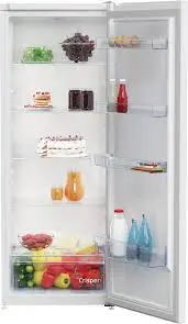 Beko RSSE265K40WN je prostostoječi hladilnik s 252 litri prostora, LED lučko in nastavljivimi vrati.