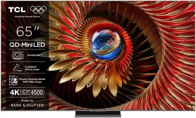 TCL 4K QD-Mini LED HDR PREMIUM 65C81K, Google TV, 144Hz, Ozvočeno z Bang & Olufsen