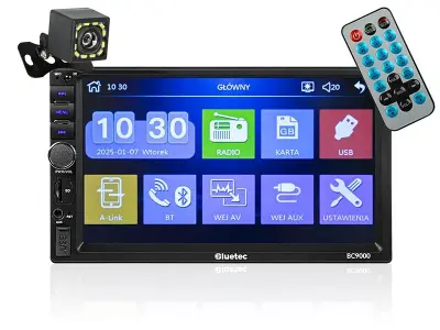 Avtoradio BLUETEC BC9000 2DIN 7" + kamera za vzvratno vožnjo