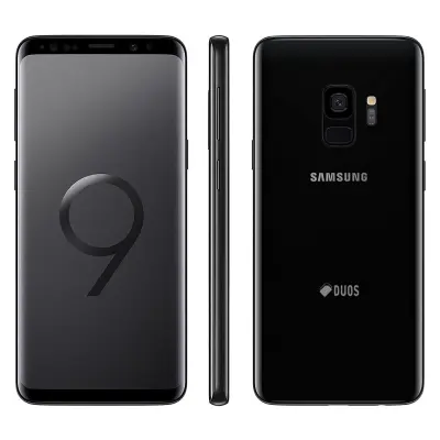 Obnovljeno - znaki rabe - Ecofone Galaxy S9 Duos crn 64 GB 4 GB dual sim