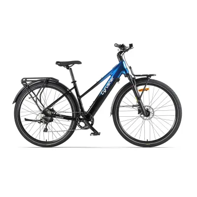 Električno kolo za mestno vožnjo Cyrusher Asuka, 36V 250W Bafang motor, 14Ah LG baterija, modro