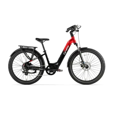 Električno mestno kolo Cyrusher Grace, 48V 250W 15Ah, dvojni senzor, rdeče