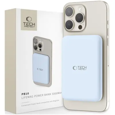 TECH-PROTECT PB10 LIFEMAG MAGSAFE POWER BANK 5000MAH MODRA