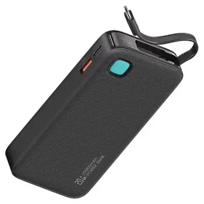 USAMS POWERBANK IZVLEČNI KABEL 10000 MAH USB-C PD 20W ZA IPHONE 11 12 13 14