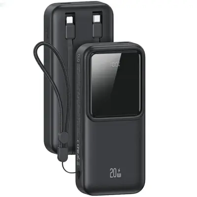 USAMS POWERBANK Z VGRAJENIMI KABLI USB-C ZA LIGHTNING 30000MAH PD QC