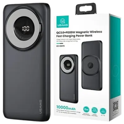 USAMS POWERBANK 10000MAH QC3.0 PD MAGNETNI BREZŽIČNI ZA TELEFONE ANDROID