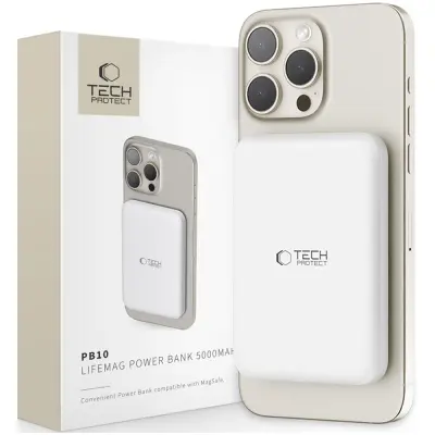 TECH-PROTECT PB10 LIFEMAG MAGSAFE POWER BANK 5000MAH BELA