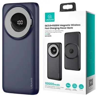 USAMS POWERBANK PB62 QC3.0 PD 10000MAH MAGNETNI BREZŽIČNI ZA IPHONE 12 13 14