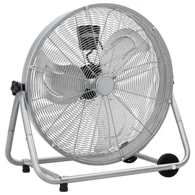 vidaXL Bobnasti ventilator s kolesom 73 x 42 x 70 cm Aluminij