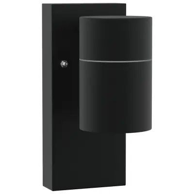 vidaXL Zunanja stenska luč Črna 6.5 x 10.5 x 16 cm Nerjaveče jeklo