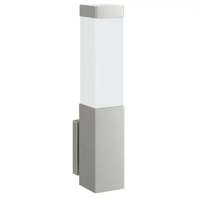 vidaXL Zunanja stenska svetilka srebrna 10.5 x 6 x 35 cm