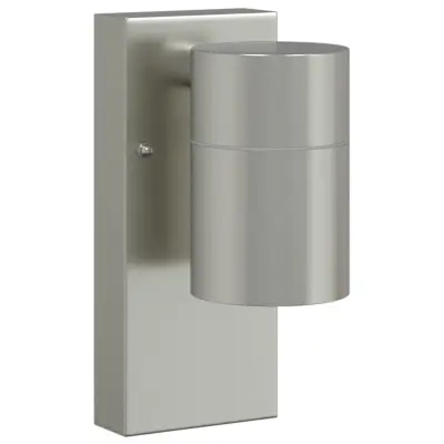 vidaXL Zunanja stenska luč srebrna 6.5 x 10.5 x 16 cm Nerjaveče jeklo
