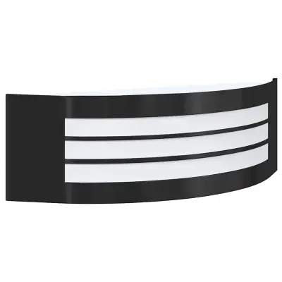 vidaXL Zunanja stenska svetilka Črna 32 x 10 x 10 cm Nerjaveče jeklo