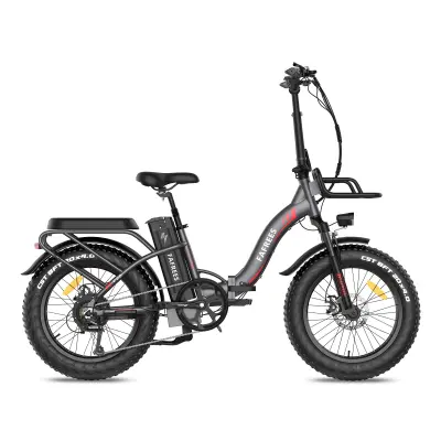 Potovalno električno kolo Fafrees F20 X-Max, 48V 30Ah Samsung baterija, trojno vzmetenje, siva